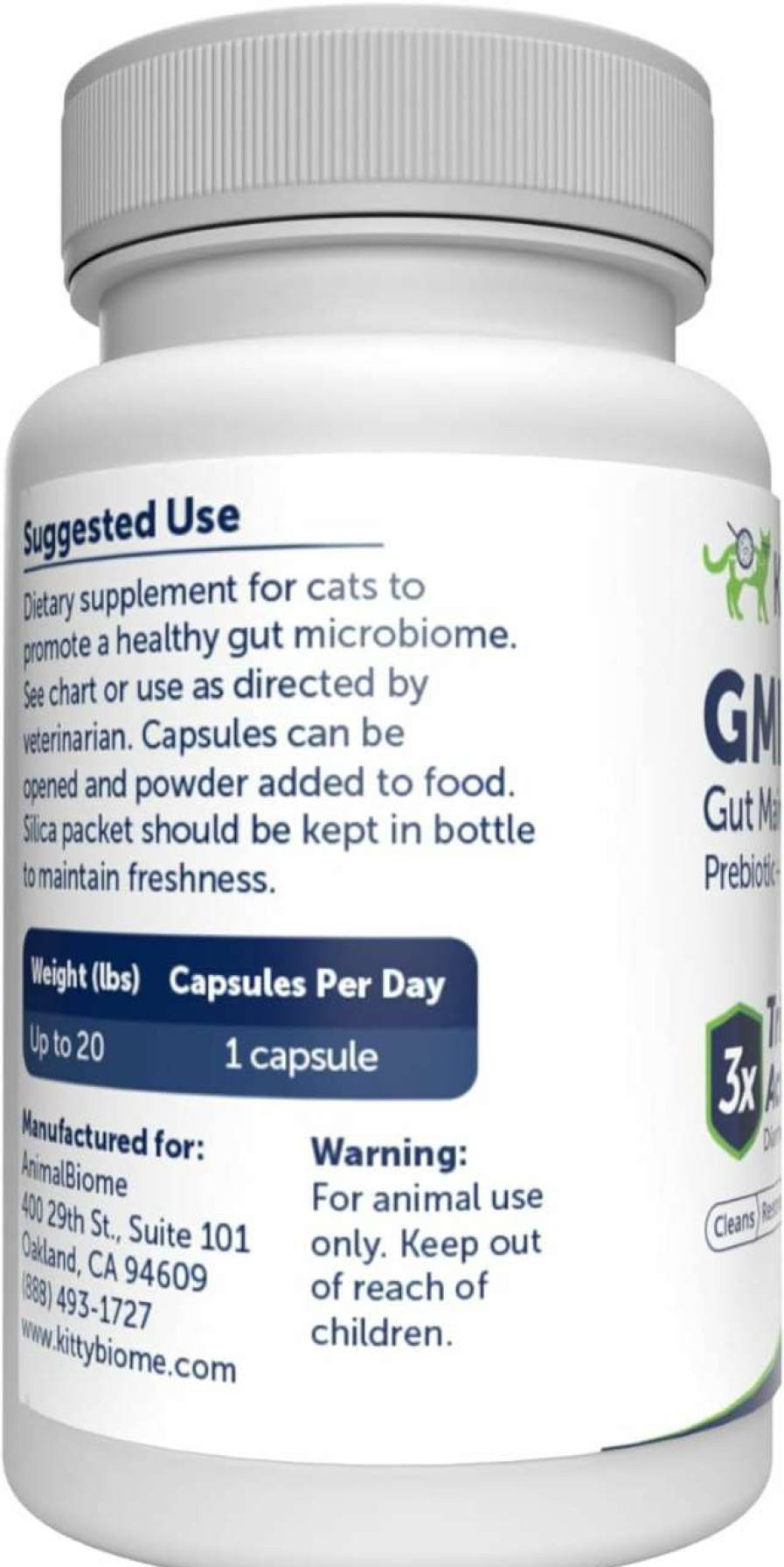 cat food AnimalBiome | Animalbiome Cat Probiotics - Gmp Prebiotics And Probiotics - Reduces Diarrhea Flareups For Cats - Kittybiome