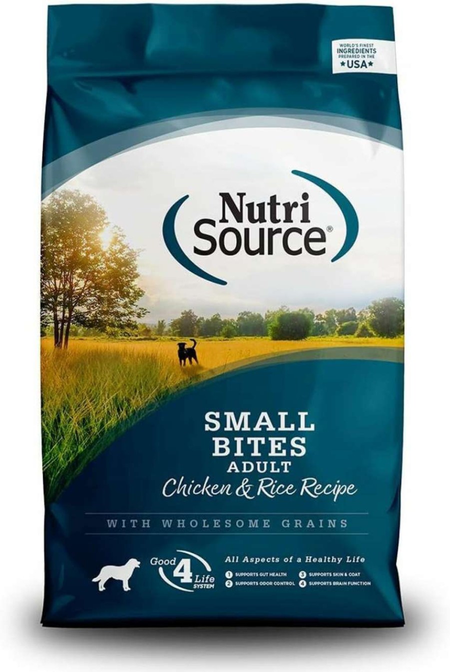 cat food dry NutriSource Adult Chicken & Rice Small Bites Dog Food 15lb | Nutrisource Adult Chicken & Rice Small Bites Dog Food 15Lb