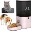 cat food DOGNESS | Dogness 6L Pet Feeder,Automatic Cat Feeder | Timed Programmable Auto Pet Dog Food Dispenser Feeder For Kitten Puppy - Easy Portion Control,Voice Recording,Battery And Plug-In Power (6L, 6L White)