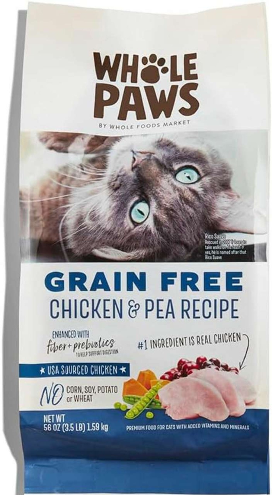 cat food Whole Paws | Whole Paws, Whole Paws, Indoor Cat Grain Free Salmon Recipe, 56 Ounce 3.5 Pound (Pack Of 1)