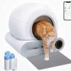 cat litter Generic | Chomps Self-Cleaning Cat Toilet For Multiple Cats Self Cleaning Cat Litter Box Robot Automatic Kitty Litter Box With App Control & Ionic Deodorizer Auto Smart Cat Litter Box