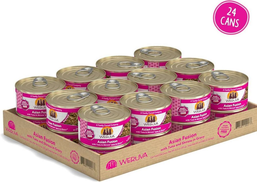 cat food Weruva | Weruva Classic Cat Food, Variety Pack, Frisky Fishin' Friends Wet Cat Food, 3Oz Cans (Pack Of 24)