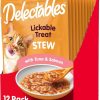 cat food Hartz | Hartz Delectables Stew Tuna & Salmon Lickable Wet Cat Treats, 12 Count, 1.4 Ounce (Pack Of 12)