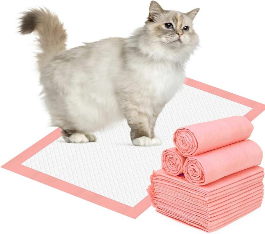 cat litter PWEZON | 50Pcs Disposable Cat Litter Pads 17.7X13 Inch,For Cat Litter Compatible Refills, For Tidy Cat Litter Boxes, 6-Layer Leak-Proof,Super Absorbent Cat Pads (50Pcs)