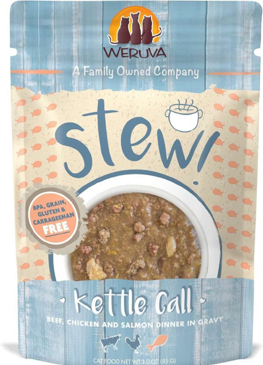 cat food wet Weruva | Weruva Classic Cat Stews!, Stew'S Clues With Turkey, Chicken & Salmon In Gravy, 5.5Oz Can (Pack Of 8)