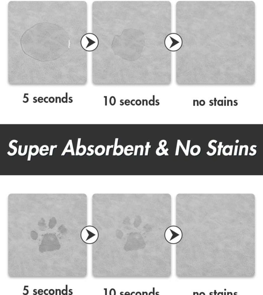 cat food dry MontVoo | Montvoo-Absorbent Pet Food Mat-Dog Food Mat Anti Stains Quick Dry Dog Mat For Food And Water Bowls-Dog Water Bowl Mat For Messy Drinker-Pet Supplies Mat For Dog Cat Puppy Kitten Etc