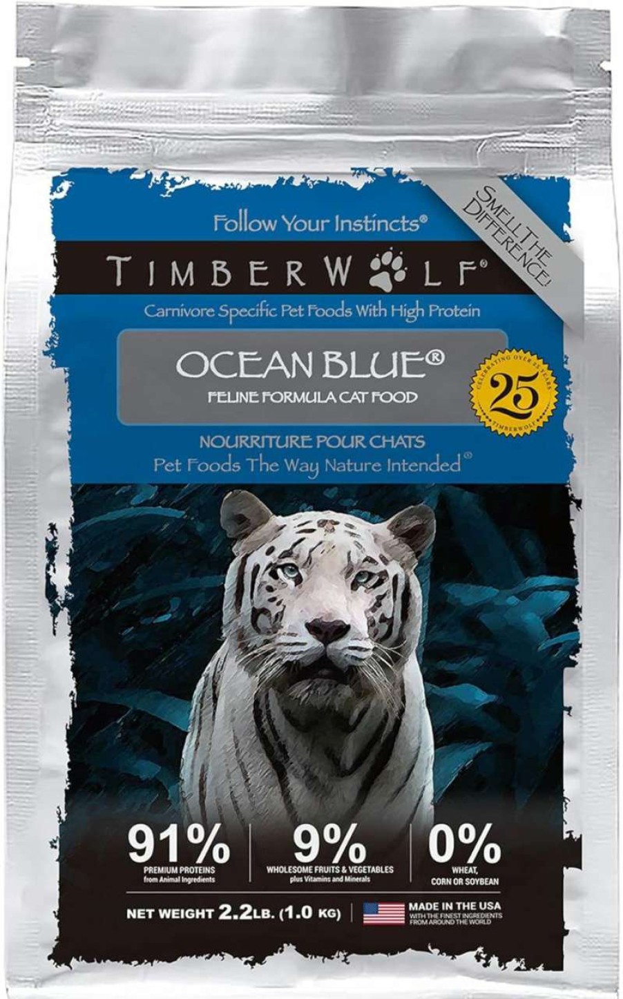 cat food Timberwolf | Timberwolf Ocean Blue Salmon Recipe With High Protein Dry Cat Food 2.2Lb