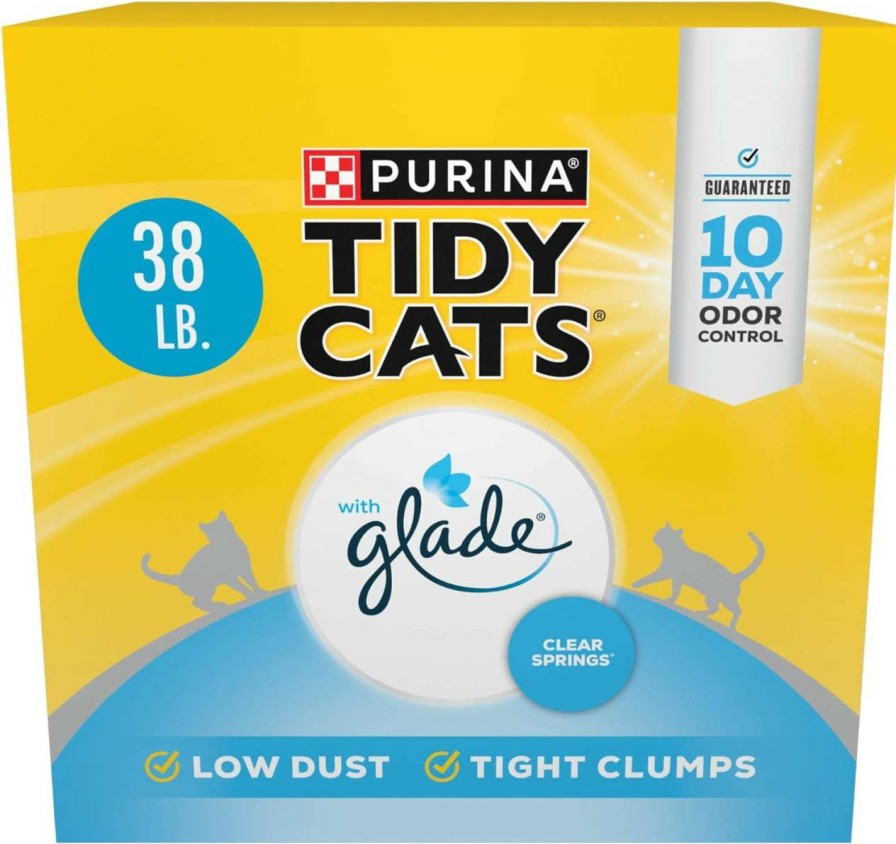 cat litter Purina Tidy Cats | Purina Tidy Cats Clumping Multi Cat Litter, Glade Clear Springs - 38 Lb. Box