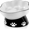 cat food dry AIKULLI | Slow Feeder Cat Bowl Raised Tilted Design, Elevated Cat And Dog Food Bowls Ceramic, Small Medium Breeds Indoor Pet Feeding Dishes For Dry And Wet Food Whisker Friendly Cat Food Bowl, Microwave Safe