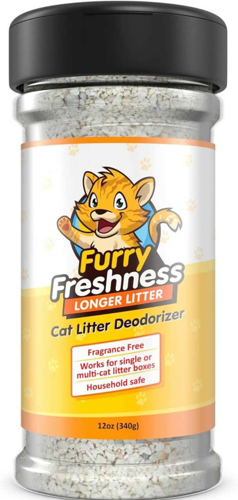 cat litter FurryFreshness | Furryfreshness Cat Litter Deodorizer & Litter Box Odor Eliminator - Works With All Litters To Increase The Life Of Your Litter -Made In Usa -Nontoxic, Fragrance Free Odor Control (2 Lbs)