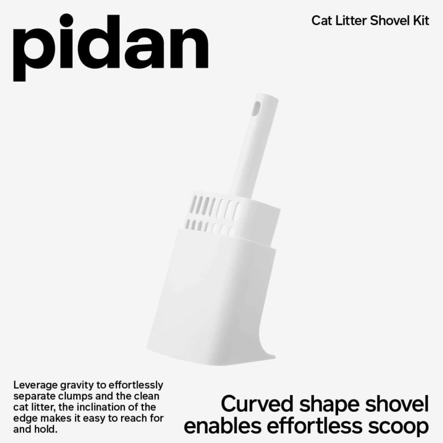 cat litter pidan | Pidan Cat Litter Scoop With Stand Cat Scooper With Holder And Caddy Solid And Durable Eco-Friendly Material, Easy To Clean Ergonomic Design