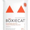 cat litter Boxiecat | Boxiecat Extra Strength Premium Clumping Cat Litter - Clay Formula Scent Free Multicat Ultra Clean Box, Probiotic Powered Odor Control, Hard Litter, 99.9% Dust