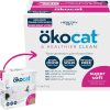 cat litter OKOCAT | Okocat Less Mess Natural Wood Clumping Cat Litter Mini-Pellets, Great For Long-Hair Breeds, 18.6 Lbs, Large