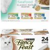 cat food PURINA Fancy Feast | Purina Fancy Feast Grain Free Pate Wet Cat Food Variety Pack, Seafood Classic Pate And Gravy Lovers Poultry & Beef Feast Collection