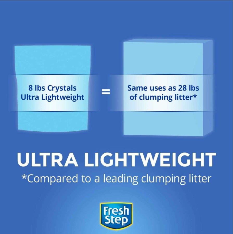 cat litter Fresh Step | Fresh Step Crystals Cat Litter, Ultra Lightweight And Absorbing, 16 Lbs Total, (2 Pack Of 8Lb Bags)