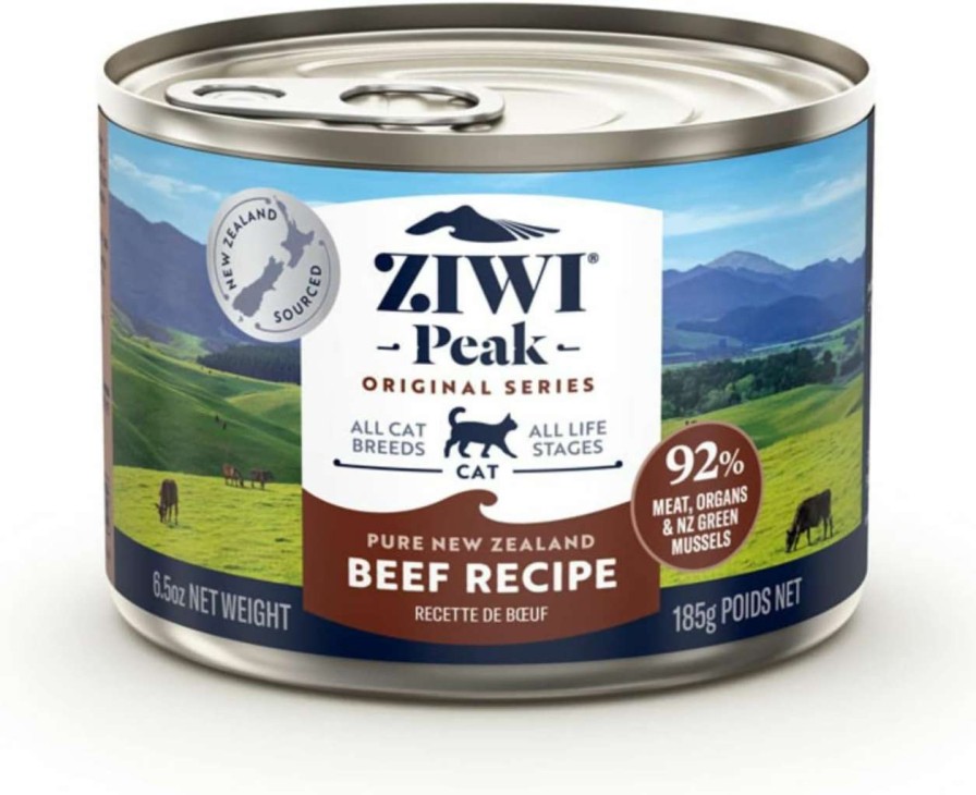 cat food ZIWI | Ziwi Peak Canned Wet Cat Food All Natural, High Protein, Grain Free, Limited Ingredient, With Superfoods (Mackerel, Case Of 12, 6.5Oz Cans)