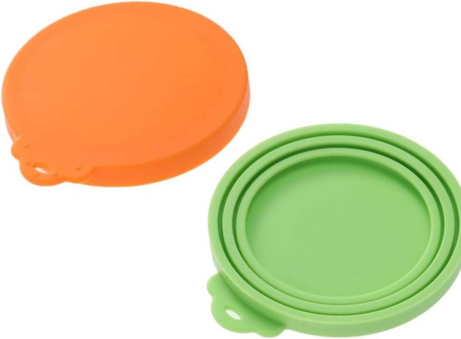 cat food NOLITOY | Nolitoy 2Pcs Pet Supplies Food Pet Cat Food Silicone Can Cover Cat And Dog Food Dog Food Can Cover For Pet Tableware Cover Can Cover Triple Can Lid Can Pet Food Can Cover