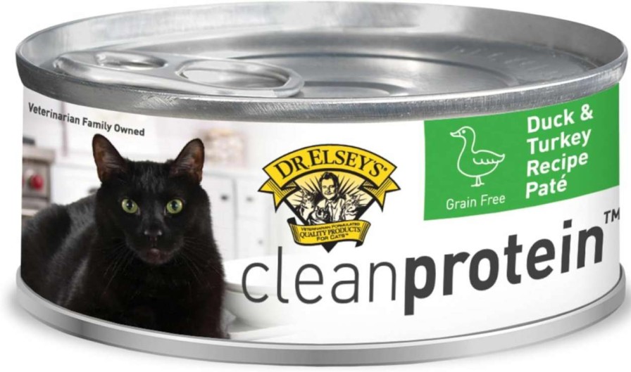 cat food wet Dr. Elsey's | Dr. Elsey'S Cleanprotein Duck & Turkey Recipe Wet Cat Food, Pate 5.3 Oz Cans (Pack Of 24)