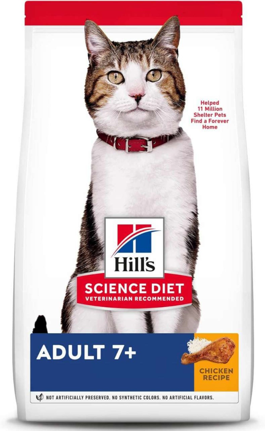 cat food dry Hill's Science Diet | Hill'S Science Diet Dry Cat Food, Adult 7+ For Senior Cats, Chicken Recipe, 16 Lb. Bag