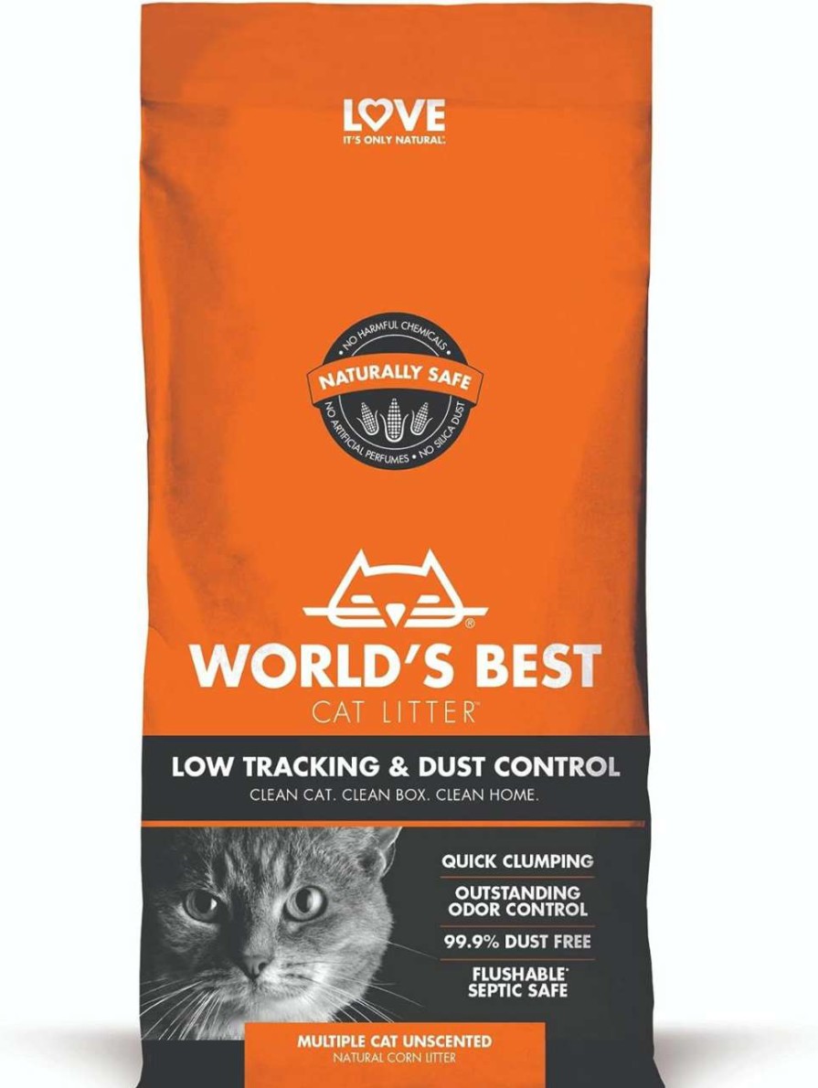 cat litter World's Best Cat Litter | World'S Best Cat Litter Low Tracking & Dust Control Multiple Cat Unscented 8 Pounds