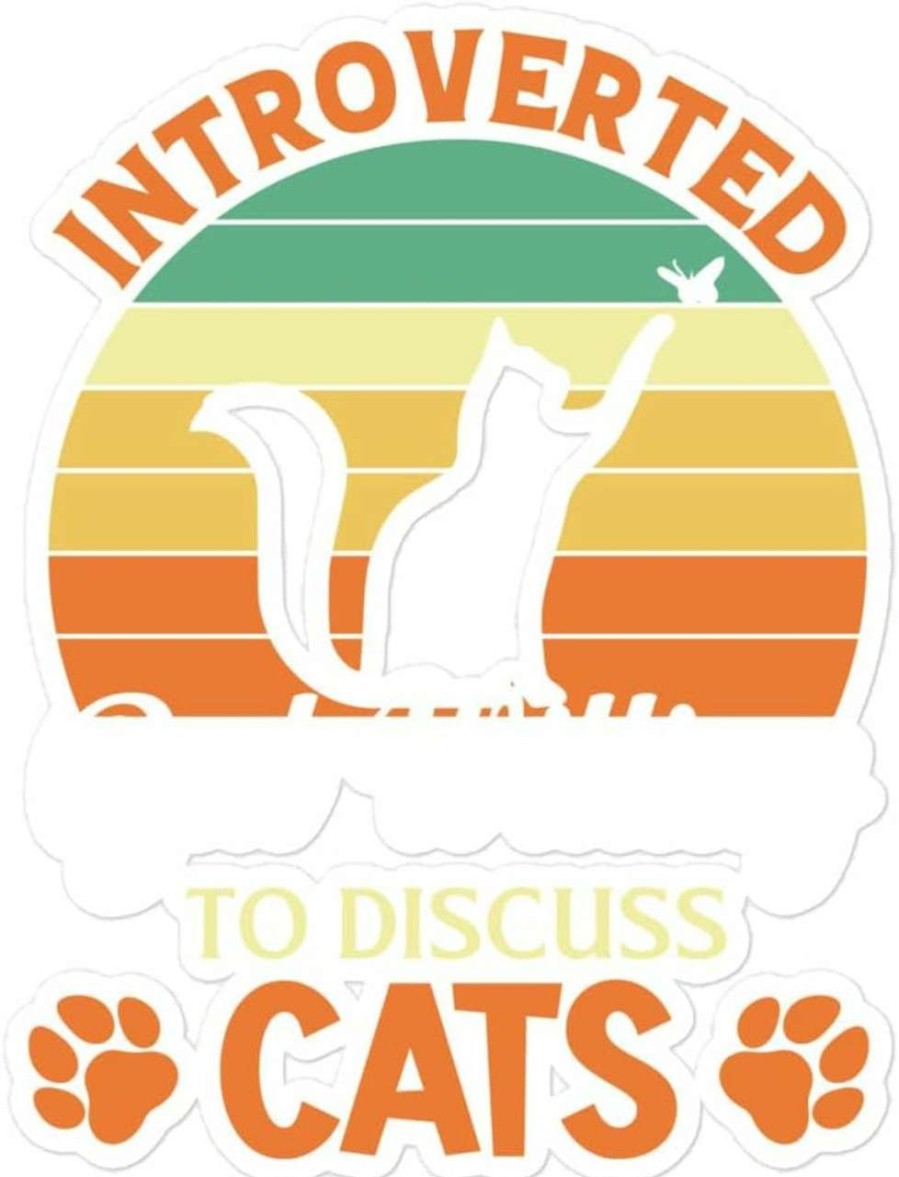 cat food dry 2myhands | 2Myhands Introverted But Willing To Discuss Cat Butterfly Stickers