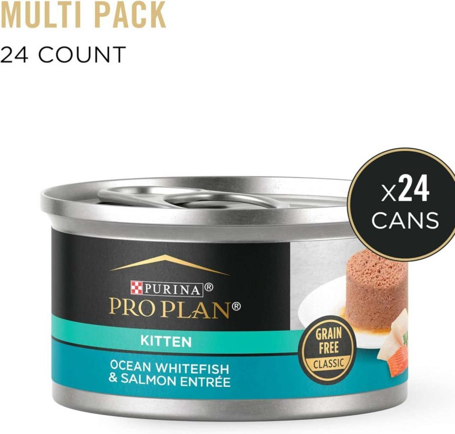 cat food Purina Pro Plan | Purina Pro Plan Grain Free Wet Kitten Food Pate, Formula - (24) 3 Oz. Pull-Top Cans