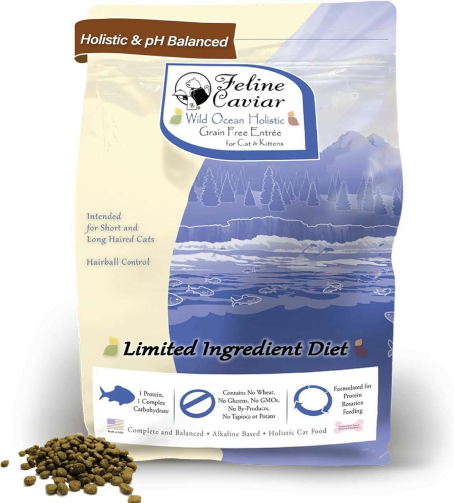 cat food dry Canine Caviar | Feline Caviar Dry Cat Food - Open Range: Buffalo & Chickpea - Holistic Limited Ingredient Grain Free Dry Cat Food Entree For Short Or Long-Haired Cats, Nutritious For All Stages Of Life, 4.4 Lbs