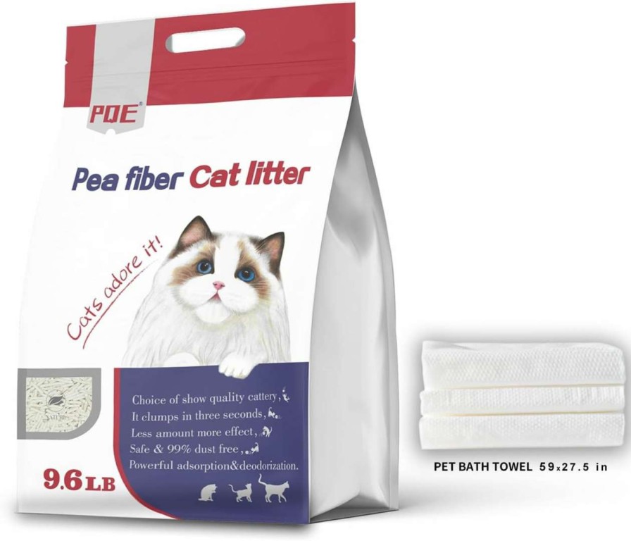 cat litter Generic | Pqe Cat Litter Clumping 9.6Lbx1 - Free Pet Bath Towel Included Cat Litter For Cats