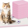 cat litter MKOBAT | Mkobat 30 Count Cat Litter Pads 16.9 X 11.4 Inch Lavender Scented Pink Pee Pads For Cats Super Absorbent Leak-Proof Cat Pad Refills For Tidy Cats Breeze Litter System (30 Count)