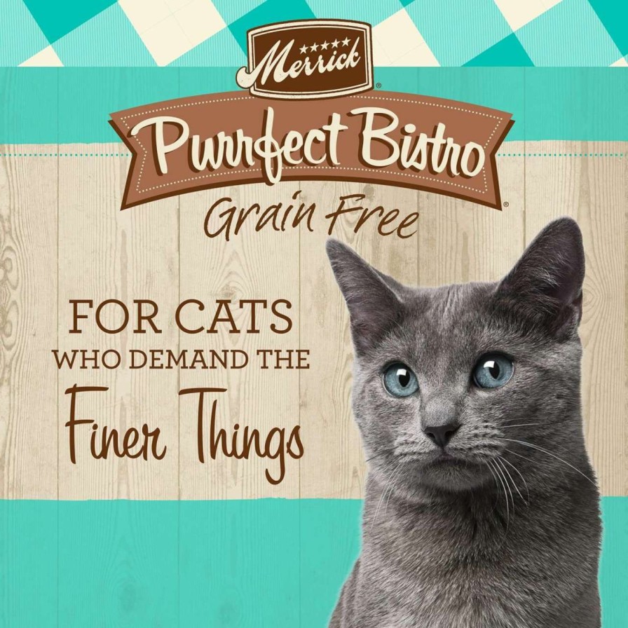 cat food dry Merrick | Merrick Purrfect Bistro Grain Free Cat Food, Real Salmon And Sweet Potato Dry Cat Food Recipe - 12 Lb. Bag