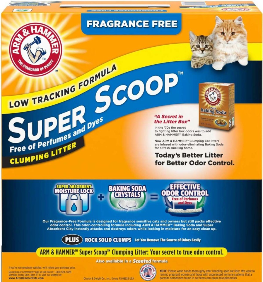 cat litter Arm & Hammer | Arm & Hammer Super Scoop Clumping Litter, Fragrance Free 14Lb