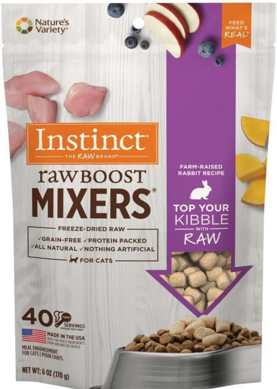 cat food dry Instinct | Instinct Raw Boost Mixers Freeze Dried Raw Cat Food Topper, Grain Free Cat Food Topper 6 Ounce (Pack Of 1)