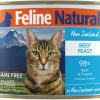 cat food Feline Natural | Feline Natural Bpa-Free & Gelatin-Free Canned Cat Food, Lamb & Salmon 6Oz 12 Pack