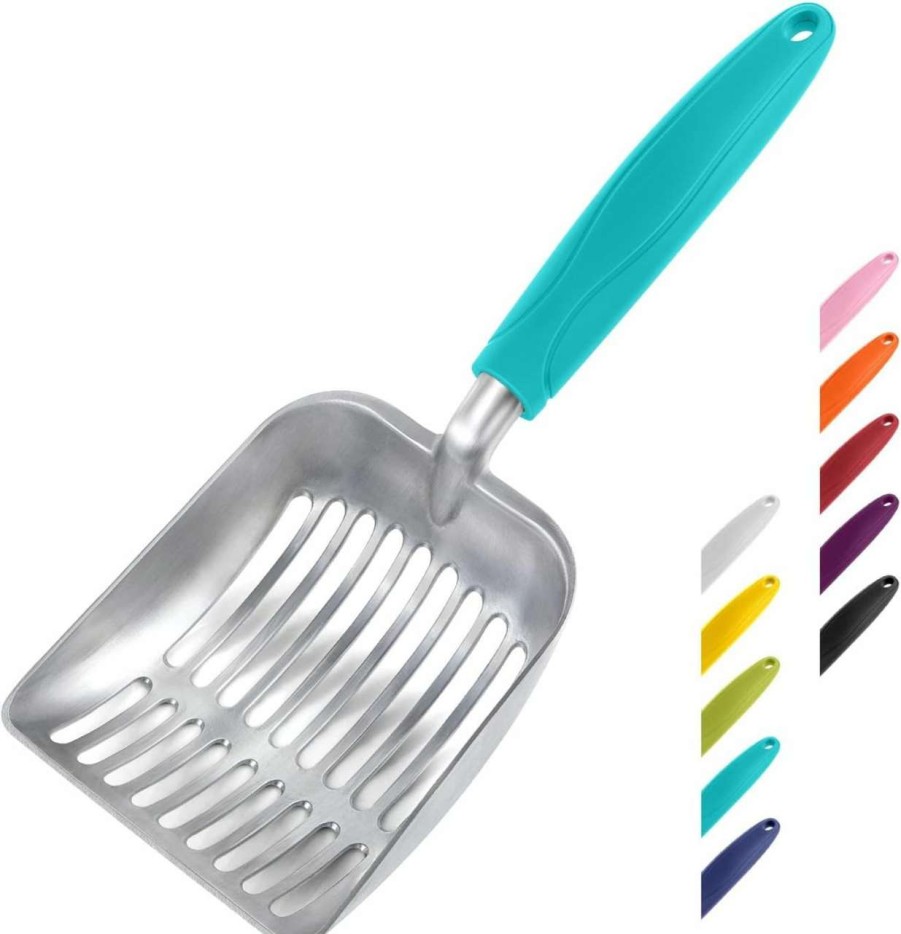 cat litter WePet | Wepet Cat Litter Scoop, Aluminum Alloy Sifter, Kitty Metal Scooper, Deep Shovel, Long Handle, Poop Sifting, Kitten Pooper Lifter, Durable, Heavy Duty, For Litter Box