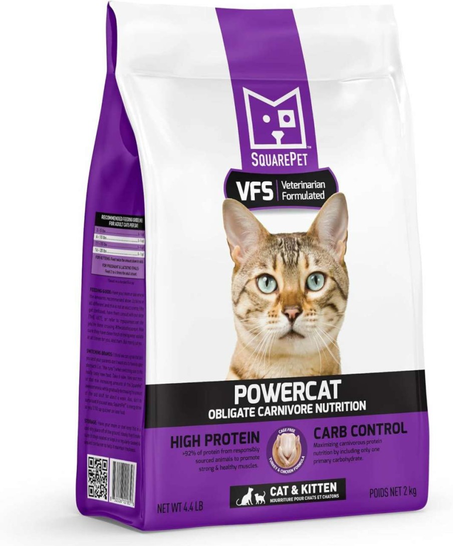 cat food dry SquarePet | Squarepet - Vfs Powercat Turkey & Chicken Feline 4.4Lb