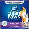 cat litter Fresh Step | Fresh Step Clean Paws Multi-Cat Scented Litter With The Power Of Febreze, Clumping Cat Litter, 22.5 Pounds (Package May Vary)