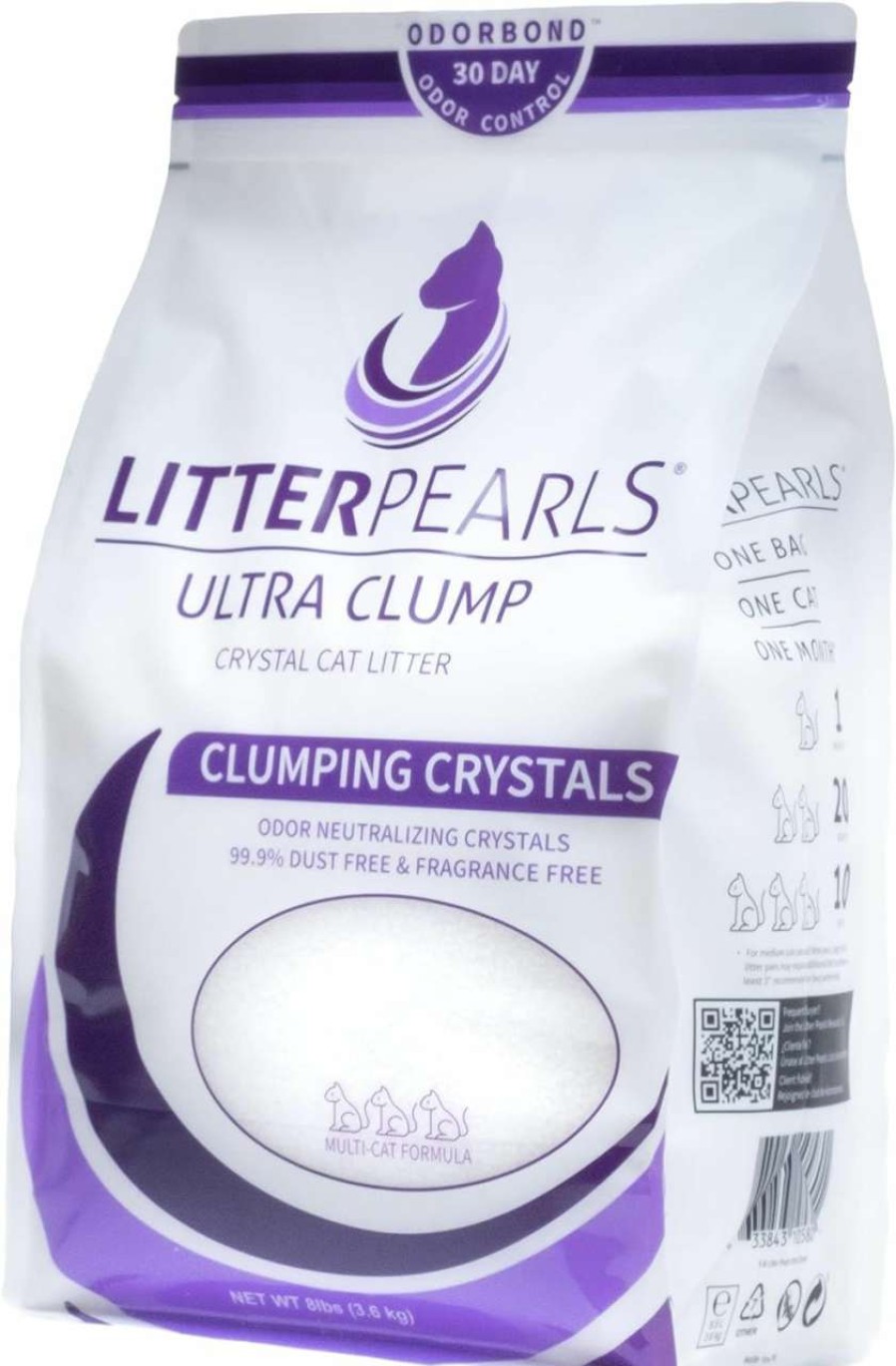 cat litter Litter Pearls | Litter Pearls Ultra Clump Unscented Crystal Clumping Cat Litter 8Lb,White And Clear Crystals,10580