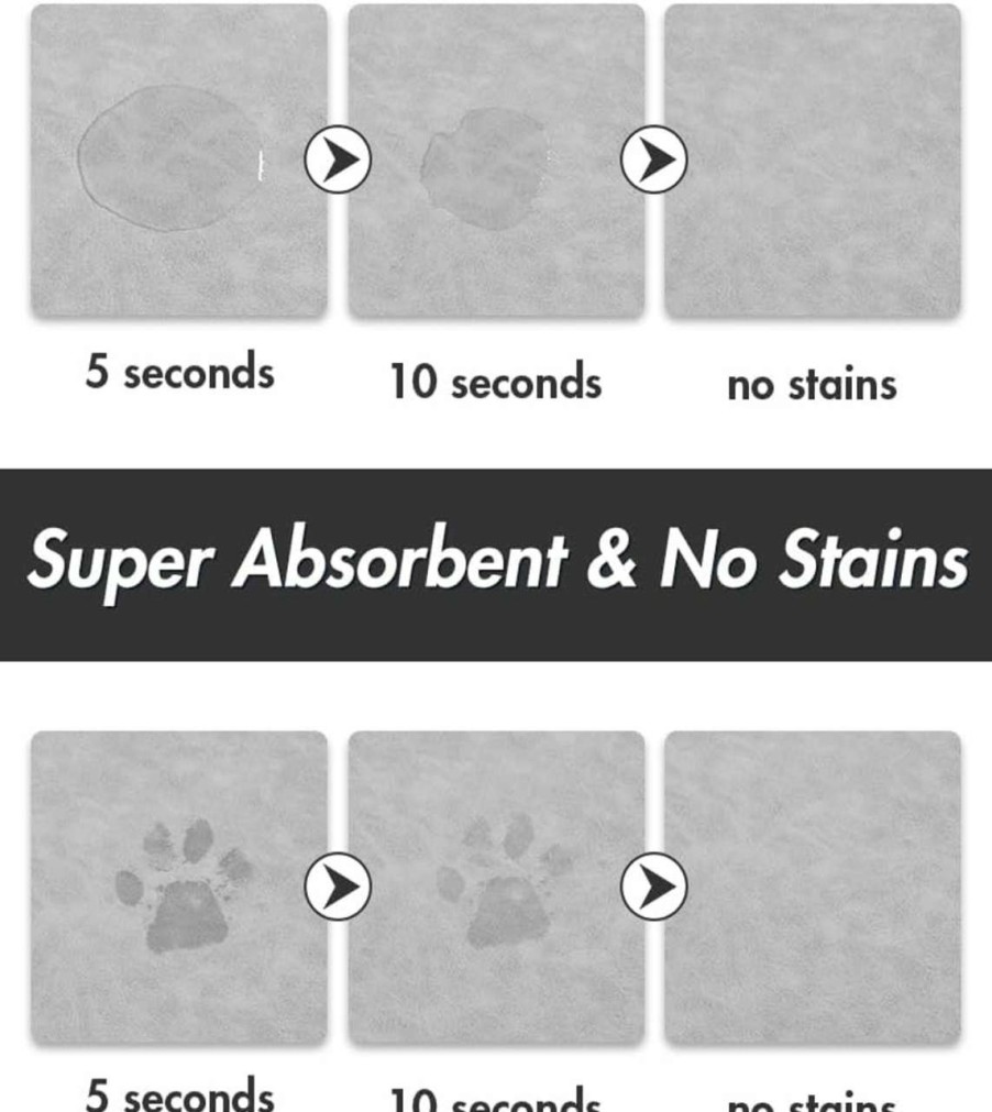 cat food dry MontVoo | Montvoo-Absorbent Pet Food Mat-Dog Food Mat Anti Stains Quick Dry Dog Mat For Food And Water Bowls-Dog Water Bowl Mat For Messy Drinker-Pet Supplies Mat For Dog Cat Puppy Kitten Etc