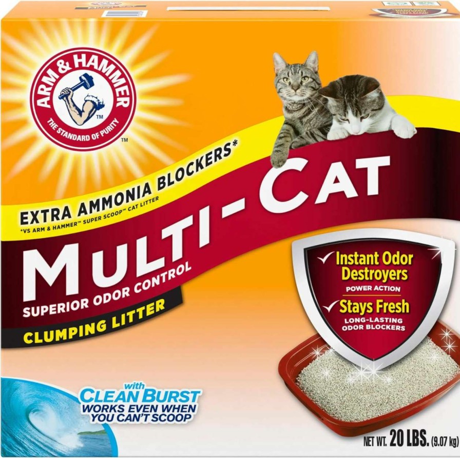 cat litter Arm & Hammer | Arm & Hammer Multicat Clumping Litter, Scented 20Lb Box