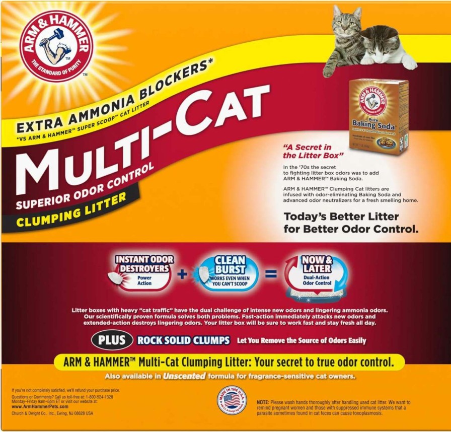 cat litter Arm & Hammer | Arm & Hammer Multicat Clumping Litter, Scented 20Lb Box