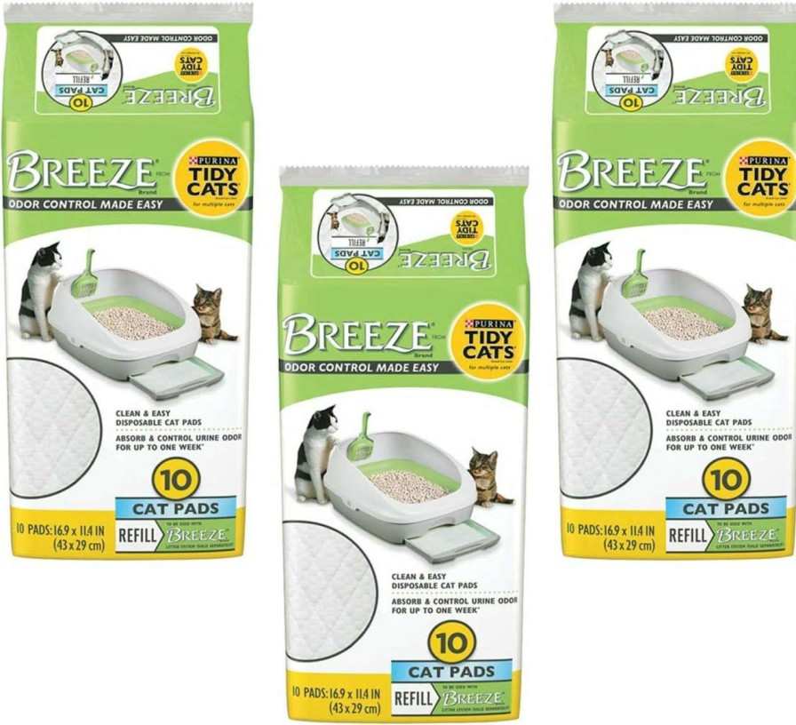 cat litter Tidy Cats | Tidy Cat Breeze Refill Pads,10 Ct. (Pack Of 3)