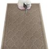 cat litter PETUPPY | Petuppy Premium Durable Cat Litter Mat, Xl Size 47\"X36\"- No Phthalate- Non-Slip-Water Resistant- Easy To Clean-Soft On Kitty Paws-Traps Litter From Litter Box(Extra Large Gray Khaki)