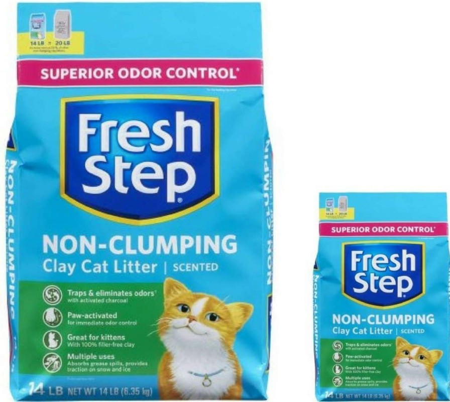 cat litter Fresh Step | Fresh Step Non Clumping Clay Cat Litter,Scented,14 Lbs 2