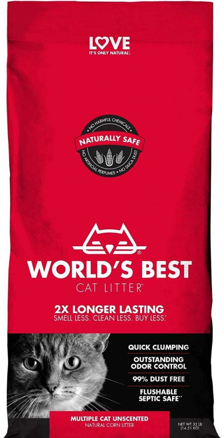 cat litter World's Best Cat Litter | World'S Best Cat Litter Multiple Cat Unscented 15 Pounds