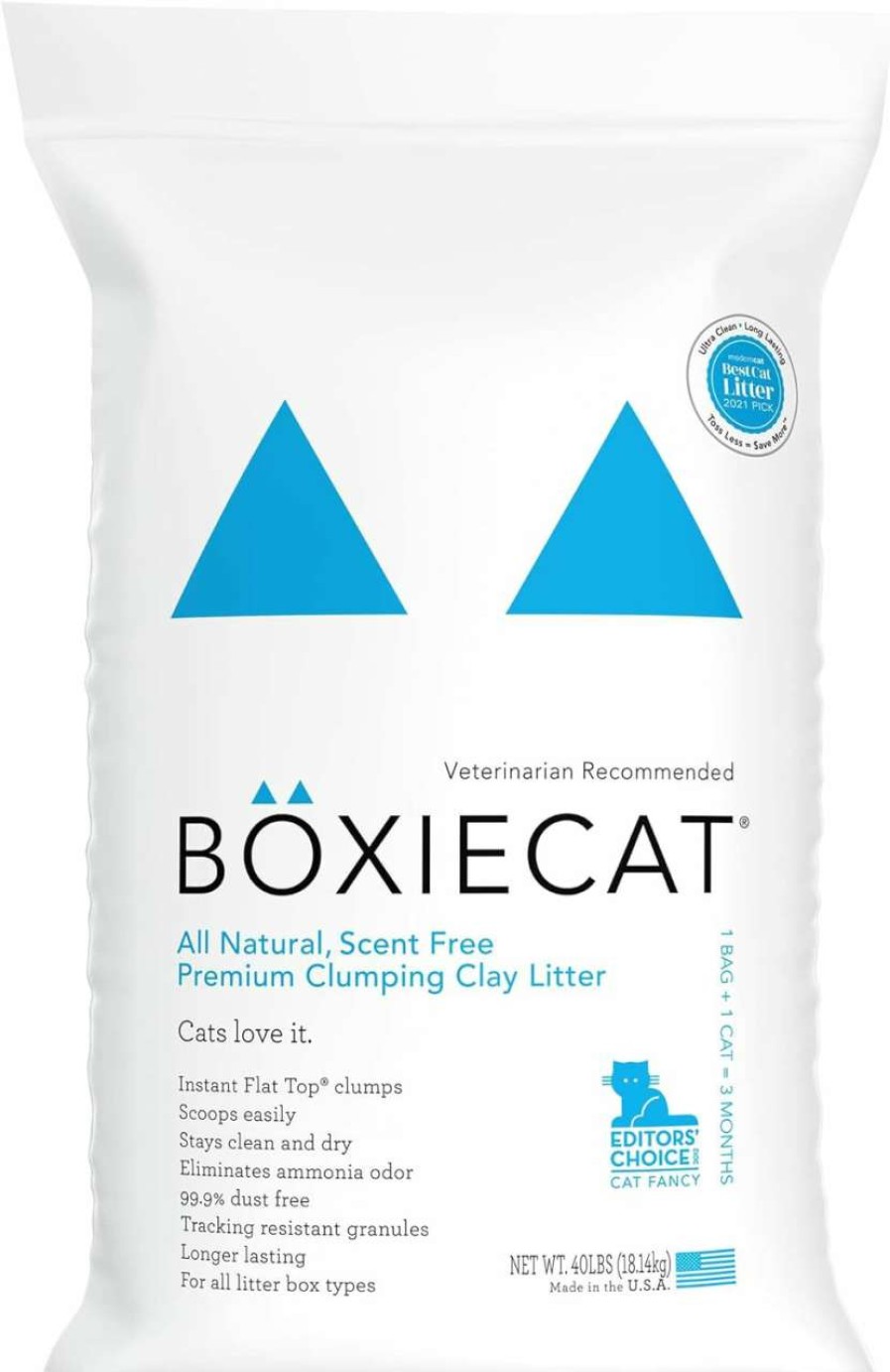 cat litter Boxiecat | Boxiecat Premium Clumping Cat Litter - Scent Free - Clay Formula - Ultra Clean Litter Box, Longer Lasting Odor Control, Hard Clumping, 99.9% Dust Free