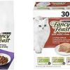 cat food PURINA Fancy Feast | Purina Fancy Feast Dry Cat Food, With Savory Chicken & Turkey - 12 Lb With Fancy Feast Natural Wet Cat Food Variety Pack, Gourmet Naturals Poultry & Beef Collection - (30) 3 Oz. Cans