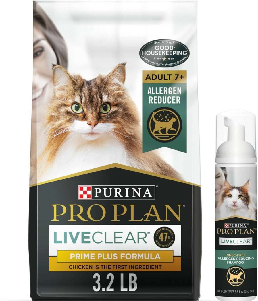 cat food dry Purina Pro Plan | Purina Pro Plan Liveclear With Probiotics Allergen Reducing Adult 7+ Dry Cat Food