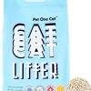 cat litter PETONECAT | Tofu Cat Litter Natural Cat Litter Pellets Fast Clumping Cat Litter Unscented, Dust Free, Flushable, Compostable, Low Tracking, Lightweight Litter, 5.5Lb, Easy To Petonecat