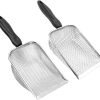 cat litter Fotoumgl | Fotoumgl 2 Packs Reptile Sand Sifter Stainless Steel Fine Mesh, Reptile Sand Scoop, Metal Sand Shovel, Cat Litter Scooper, Reptile Terrarium Substrate Durable Litter Cleaner Corner Scoop