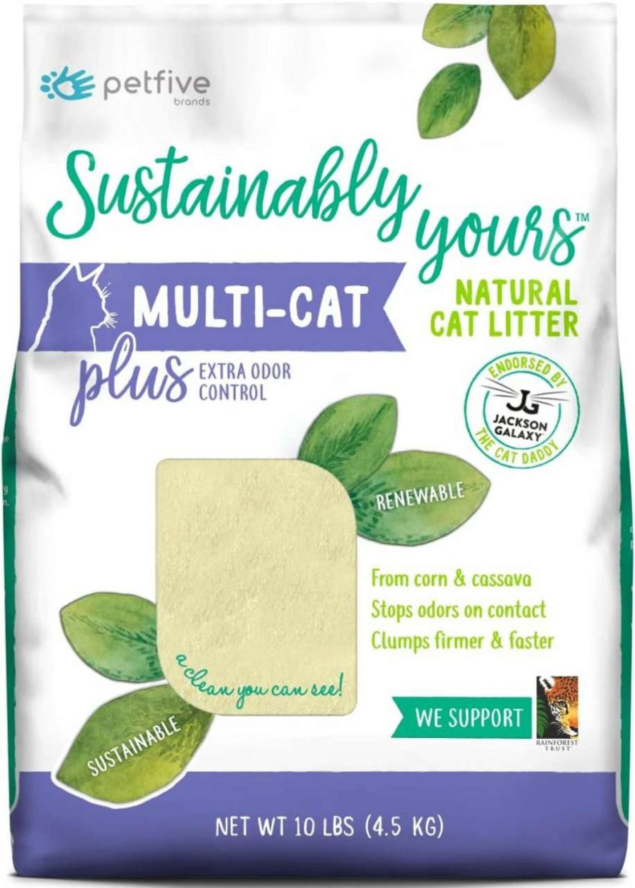 cat litter Sustainably Yours | Sustainably Yours Natural Cat Litter, Multi-Cat, 10 Lbs